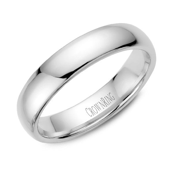Ladies Traditional 5mm Light Dome Wedding Band