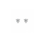 Load image into Gallery viewer, 14K White Gold Natural Diamond Stud Earrings 0.12cttw