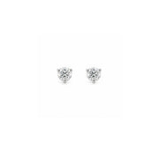 14K White Gold Natural Diamond Stud Earrings 0.12cttw