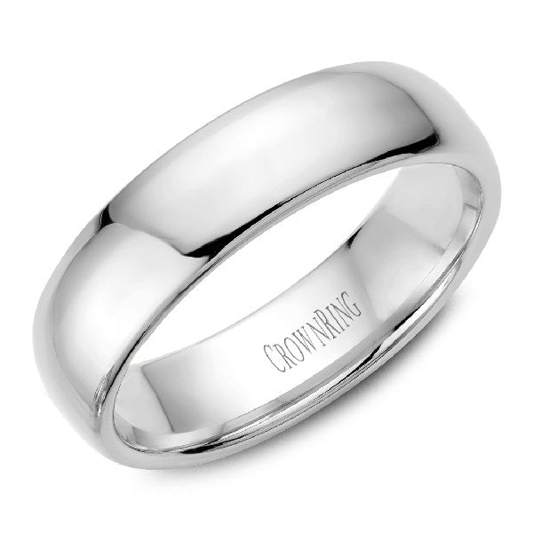 LadiesTraditional 6mm Light Dome Wedding Band