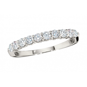 18K White Gold 13-Stone Diamond Wedding or Anniversary Band