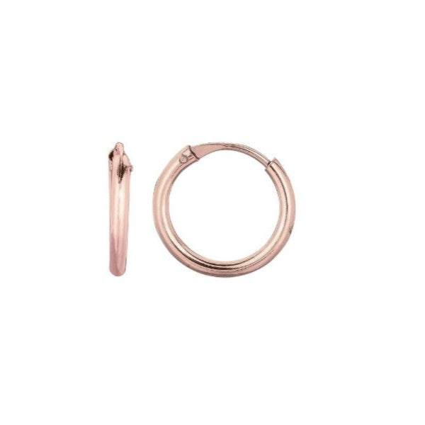 14K Rose Gold Small Endless Hoop Earrings