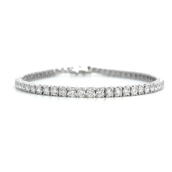 14K White Gold Lab-Grown Diamond Tennis Bracelet 5.00ct
