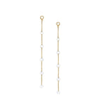 Load image into Gallery viewer, SETHI COUTURE 18K Yellow Gold Cien White Diamond Linear Earrings
