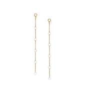 SETHI COUTURE 18K Yellow Gold Cien White Diamond Linear Earrings