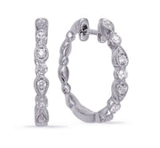 Diamond Small Hoop Earrings