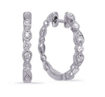 Load image into Gallery viewer, Diamond Small Hoop Earrings