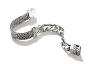 JOHN HARDY Rata Curb Chain / Flat Bracelet, Sterling Silver 12mm