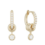 Load image into Gallery viewer, SPINELLI KILCOLLIN 18K Yellow Gold Zahra Pave Microhoop Diamond Earrings
