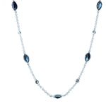 Load image into Gallery viewer, Sapphire and Diamond Station Necklace
