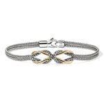 Load image into Gallery viewer, JOHN HARDY Sterling Silver &amp;14K Yellow Gold Infinite Love Knot Bracelet-3.6MM
