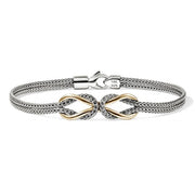 JOHN HARDY Sterling Silver &14K Yellow Gold Infinite Love Knot Bracelet-3.6MM