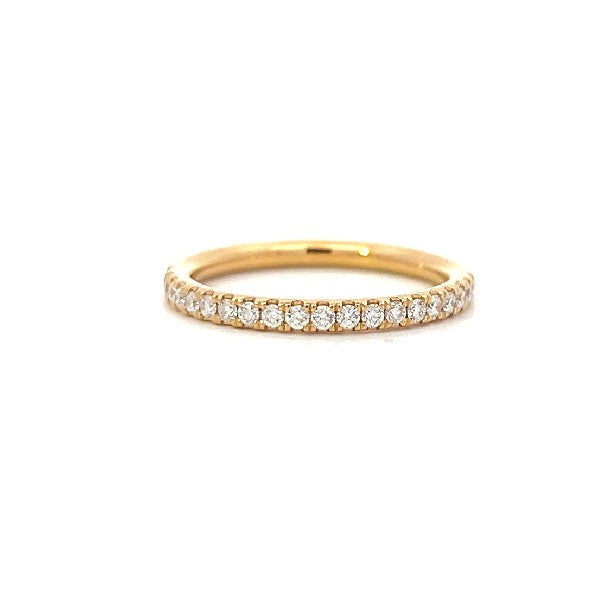 18K Yellow Gold Diamond Wedding Band 0.26cttw