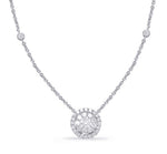 Load image into Gallery viewer, Diamond Cluster Halo Necklace
