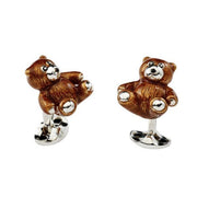 DEAKIN & FRANCIS Brown Enamel Teddy Bear Cufflinks