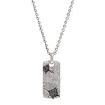 Load image into Gallery viewer, JOHN VARVTOS Crack Sterling Silver Black Diamond Pendant Dogtag Necklace

