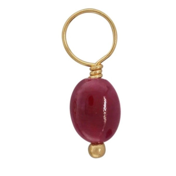 Unfaceted Oval Ruby