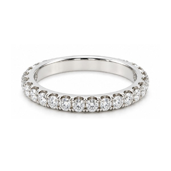 MICHAEL M 18K White Gold Diamond Wedding Band