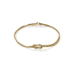 Load image into Gallery viewer, Gold Love Knot Double Row Bracelet
