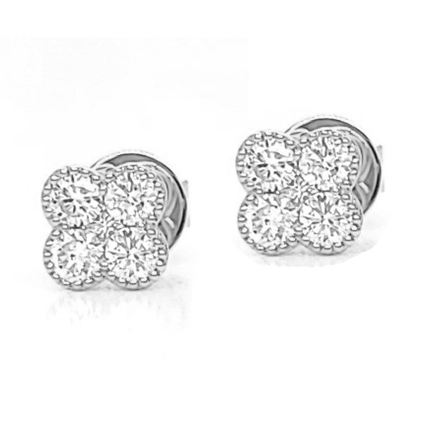 Diamond Clover Earrings