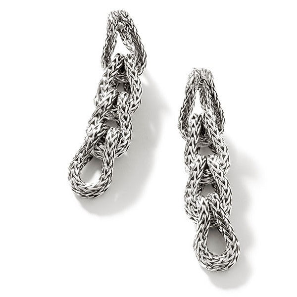 JOHN HARDY Asli Classic Chain Link Silver Drop Earrings