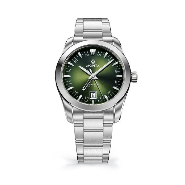 MONTA Noble Voyager Automatic 24-hr 38.5mm Green Dial