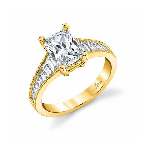 PARADE DESIGNS 18K Yellow Gold Tapered Baguette Engagement Ring