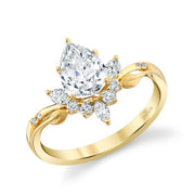 PARADE DESIGNS 14K Yellow Gold Vintage-Inspired Pear Engagement Ring