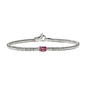 JOHN HARDY Sterling Silver 2.5mm Heishi Bracelet With Rhodolite