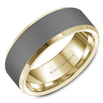 Load image into Gallery viewer, CROWN RING Men&#39;s Gold and Tantalum Wedding Band
