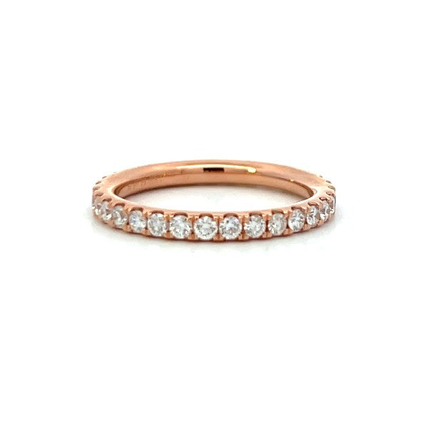 18K Rose Gold Diamond Eternity Wedding Band 0.81cttw