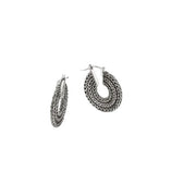 JOHN HARDY Rata Chain Sterling Silver Hoop Earrings