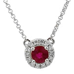 Load image into Gallery viewer, Ruby and Diamond Pendant Necklace
