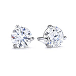 Load image into Gallery viewer, 14K White Gold Lab-Grown Diamond Martini Stud Earrings 3.09cttw
