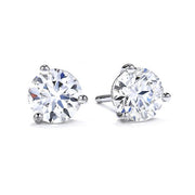 14K White Gold Lab-Grown Diamond Martini Stud Earrings 1.07cttw