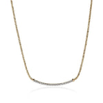 Load image into Gallery viewer, JOHN HARDY Essentials 14K Yellow Gold Pavé Bar Necklace 1.8mm