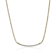 JOHN HARDY Essentials 14K Yellow Gold Pavé Bar Necklace 1.8mm