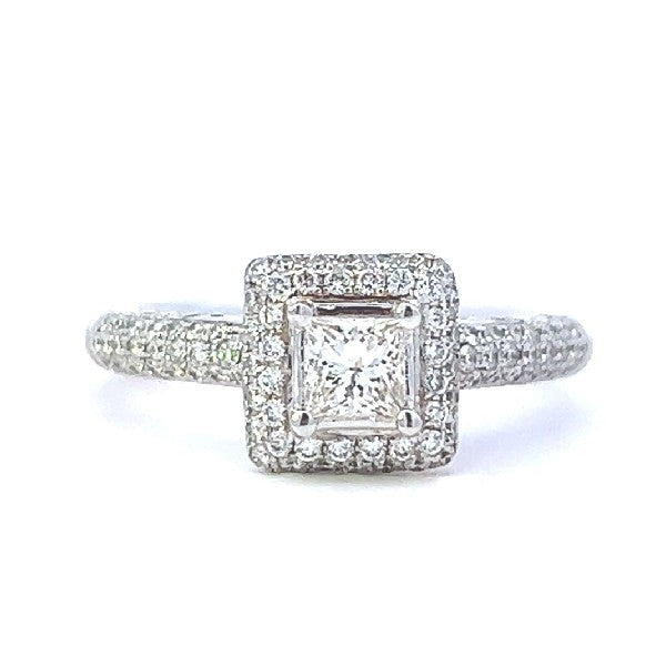 Princess Halo Engagement Ring - Proposal Ready