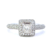 Princess Halo Engagement Ring - Proposal Ready