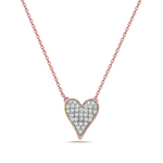 Load image into Gallery viewer, 14K Rose Gold Diamond Heart Pendant Neckalce
