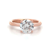 14K Rose Gold Solitaire Engagement Ring