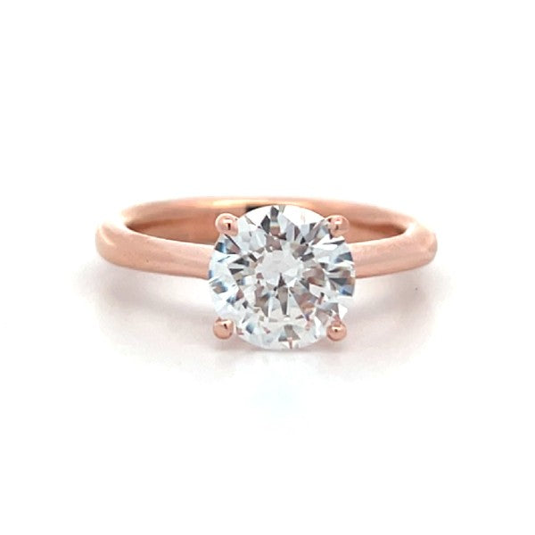 14K Rose Gold Solitaire Engagement Ring
