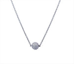Load image into Gallery viewer, Diamond Pave Ball Necklace