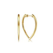 14K Yellow Gold Geometric Classic Hoop Earrings