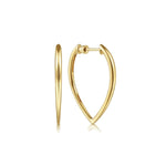 Load image into Gallery viewer, 14K Yellow Gold Geometric Classic Hoop Earrings
