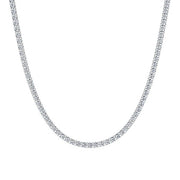 14K White Gold Lab-Grown Diamond Tennis Necklace  15.00 cttw