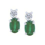 Emerald and Diamond Earrings