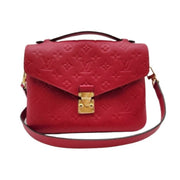 Certified Authentic Pre-Owned LOUIS VUITTON Red Pochette Metis Convertible Bag