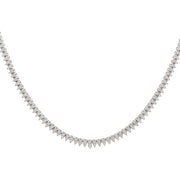 18K White Gold Diamond Collar Tennis Necklace