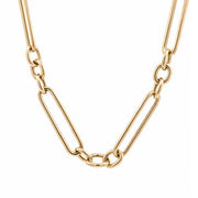 14K Yellow Gold Large Mixed Link Necklace